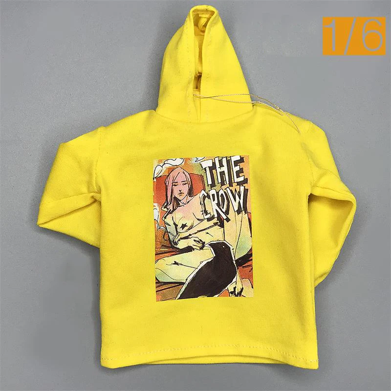 

For Sale 3ATOYS 1/6 Trendy For Boys Girl Yellow Loosen Hoodie Coat With Printed Pattern Fit 12inch TBL PH COO DAM Action Figure