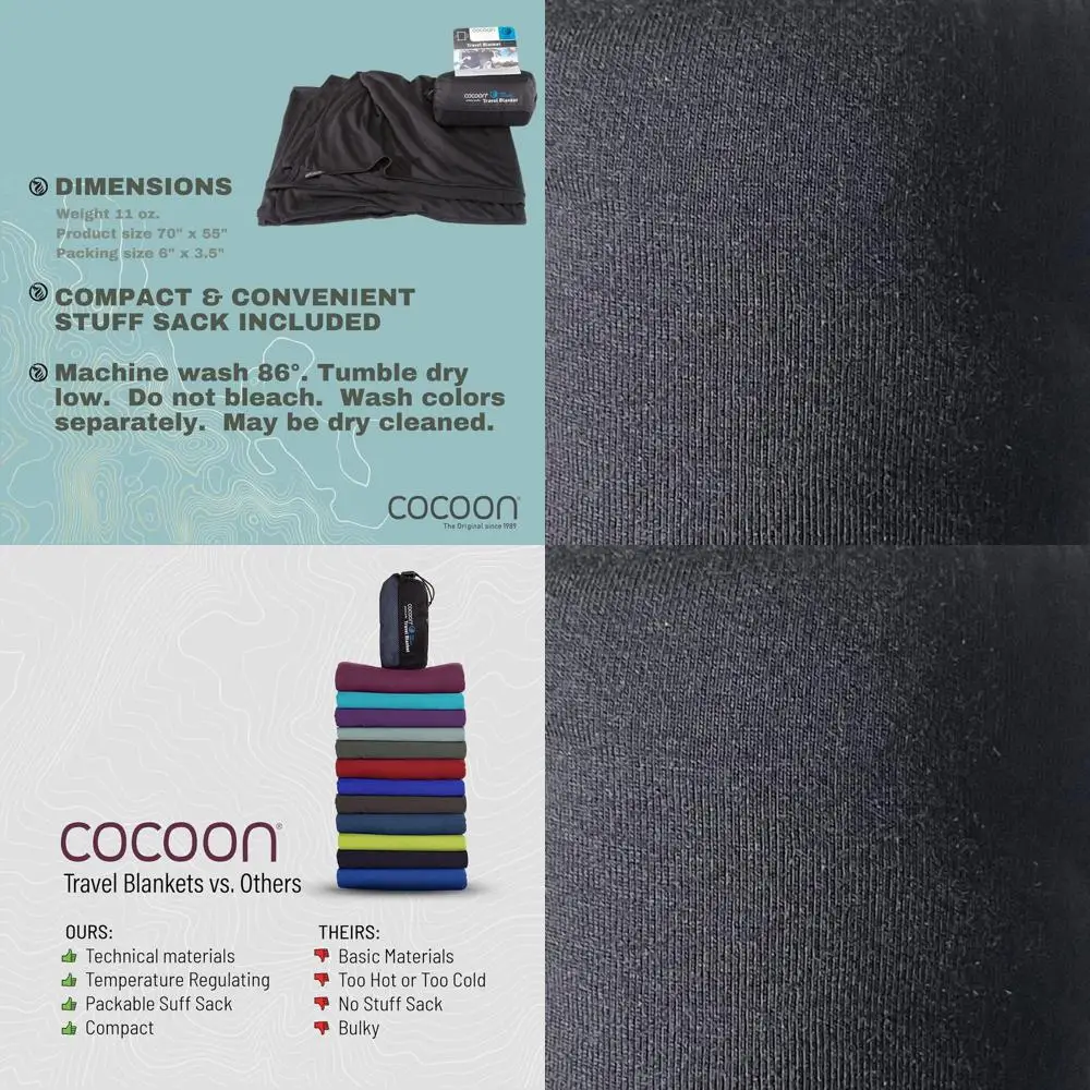 

Luxury High-Performance Travel Blanket in Sleek Black