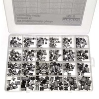 400PCS SMD Condensadores Electrolíticos 1uF~1000uF 6.3V-50V 24Value with box Kit Capacitor Kit Aluminum Electrolytic de reparac