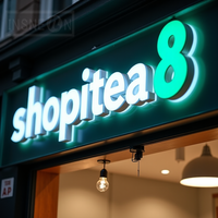 Custom Front And Back Lit LED Business Sign 3D Channel Letters Storefront Outdoor Weatherproof Signage For Restaurant Hotel