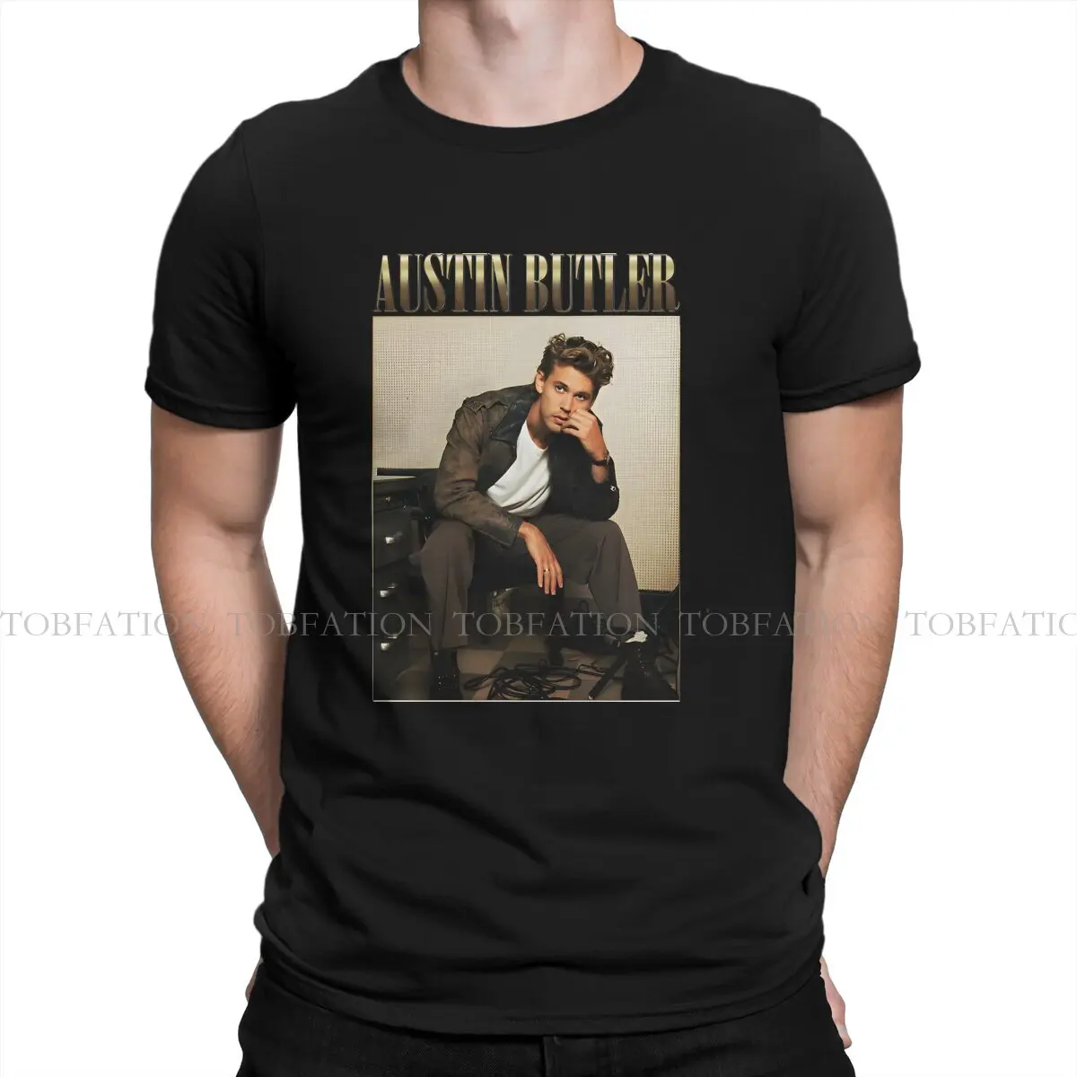 Austin Butler Crewneck TShirts Gentleman Personalize Men's T Shirt New Trend 6XL