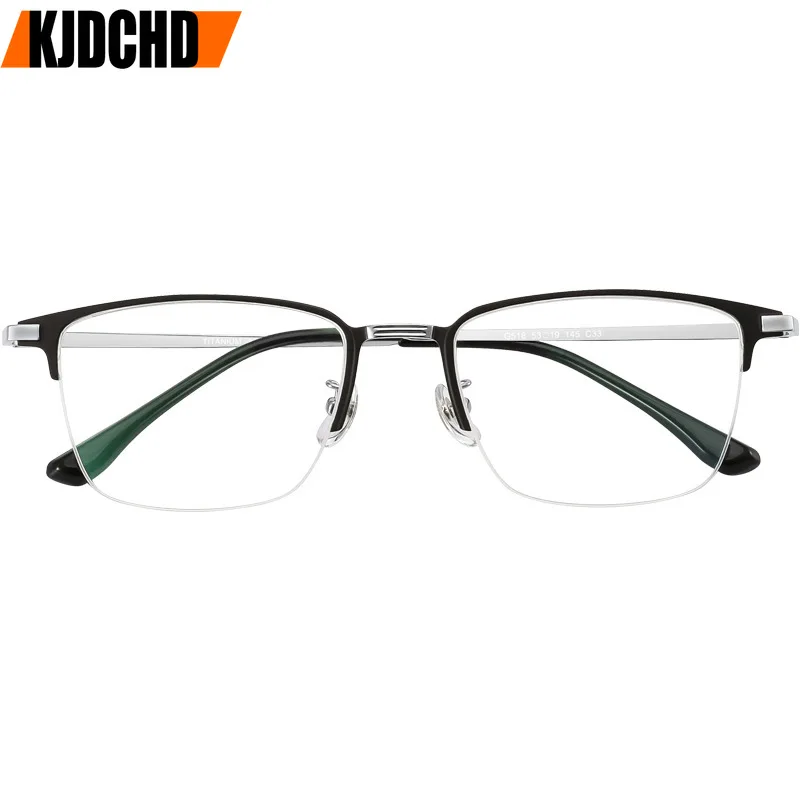 

Ultra Titanium Half Frame Glasses Fashion Retro Business Eyewear Myopia Hyperopia Customized Optical Prescription Glasses Man