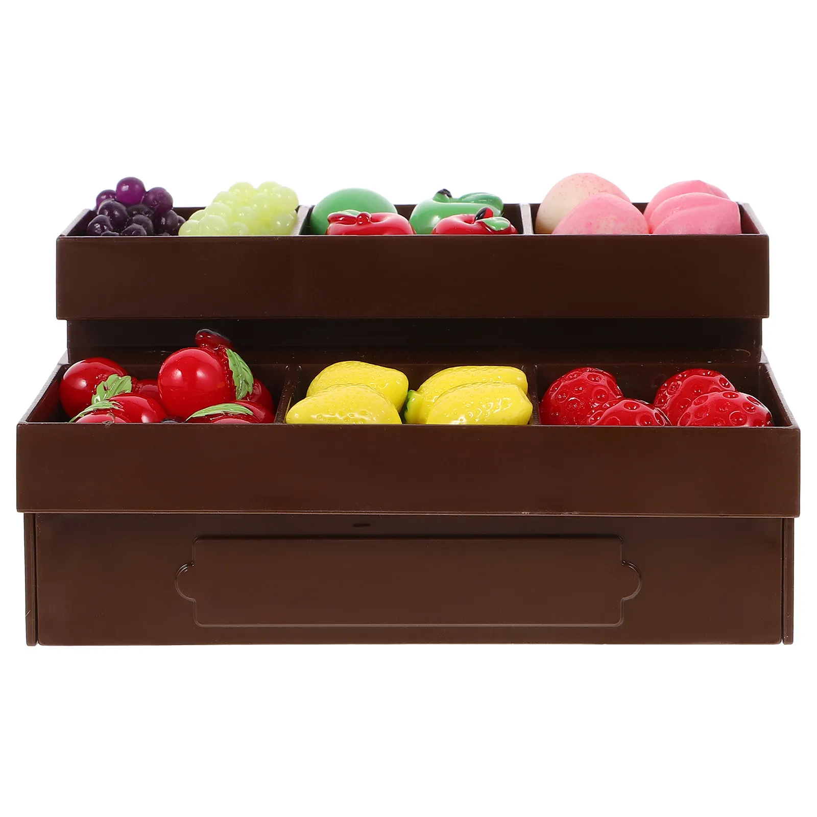 

Mini Supermarket Fruit Stand Plastic Storage Holder Vivid Texture Scene Prop Mini House Storage Rack Miniature Grocery Display