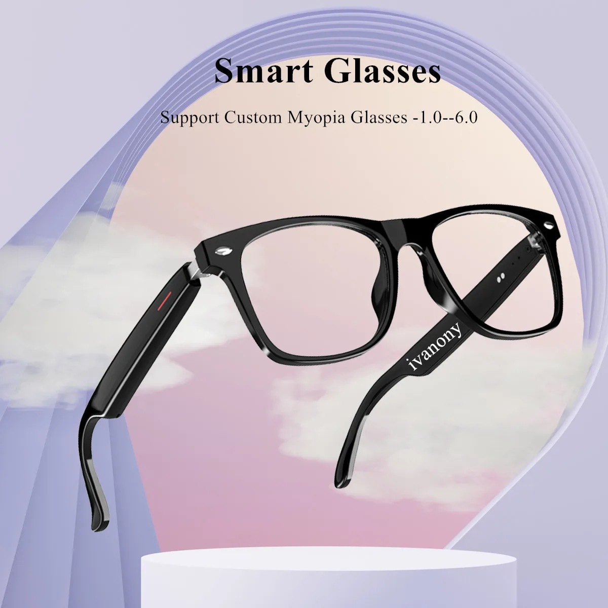 

New Men's Smart Glasses Prescriptions Custom Lenses Bluetooth Talk Glasses Voice Assistant Map Navigation Fashion Eyeglasses