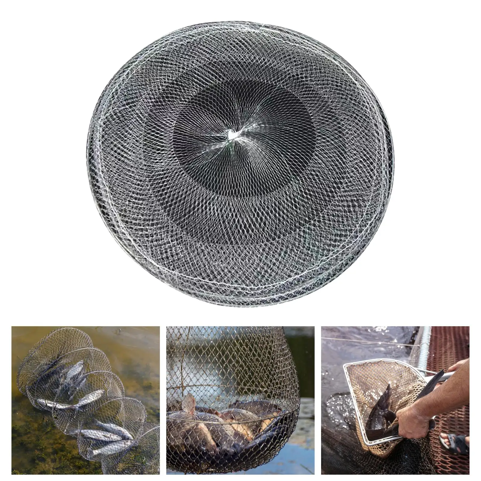 Fishing Net Collapsible Fishing Landing Net Hand Casting Cage for Crayfish Shrimp Prawn Minnow Net Cage Fishing Accessories