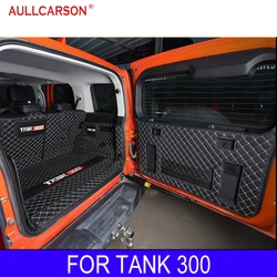 For GWM Tank 300 2023 2024 Custom Trunk Mats Leather Durable Cargo Liner Boot Carpets Interior Cover Car Accessories