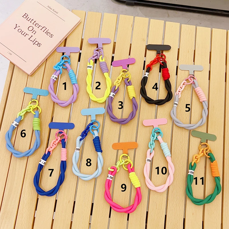 Universal Dopamine Mobile Phone Lanyard Detachable Mobile Phone Short Wrist Strap For Women Girls Creative Mobile Phone Chain