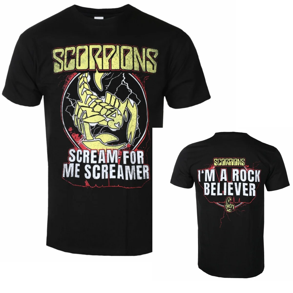 Pop Scorpions Band Graphic Cotton T-shirt Unisex Short Sleeve Fashion Brand Tee Luxury Casual Vintage Tees