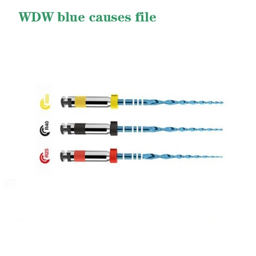 Imagen 2 del producto 6 uds/1 caja de limas endodónticas azules alternativas dentales Ortdent solo un motor uso calor activado 21/25/31mm instrumento de odontología