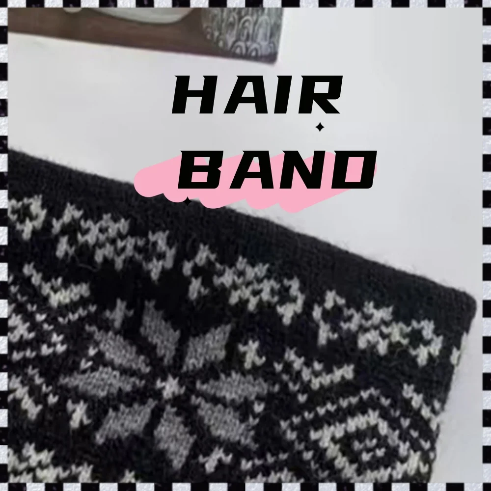 

Thicken Hairbands Winter Warm Ear Protection Outdoor Windproof Turban Useful Headwrap Elastic Wide Hair Band Knitted Headband