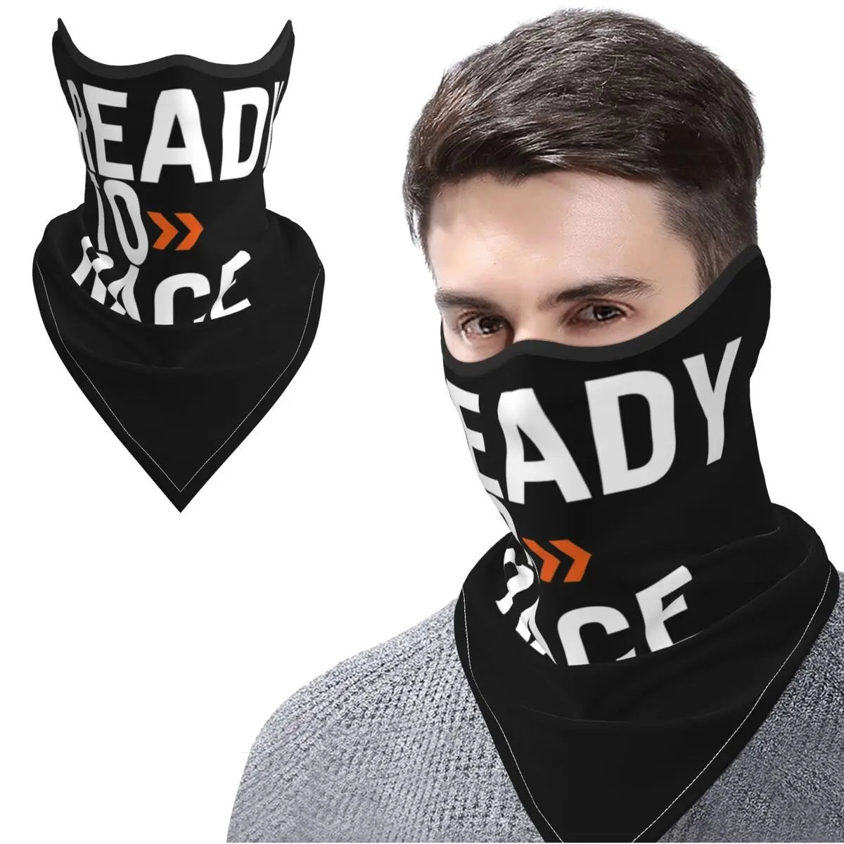 

Cooling Ready To Race Throw Pillow Neck Gaiter Balaclava Breathable Motorcycle Riding Scarf for Riding