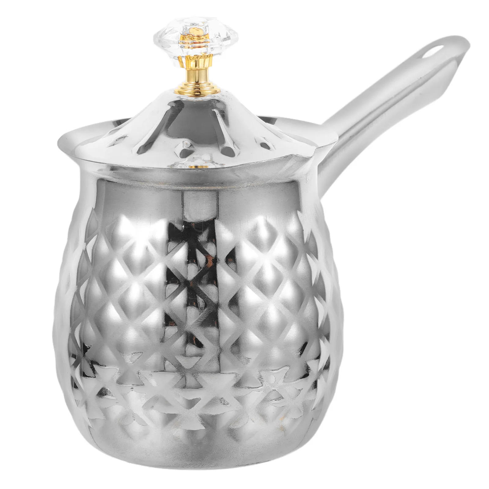 Cafetera de Acero Inoxidable con Asa Antiescaldante, Jarra Ligera para Calentar Leche, Multiusos para Cocina, Cafetera Turca Ibrik
