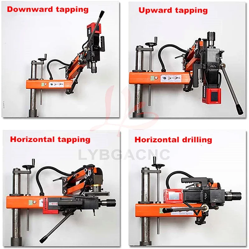 M3-M12-M16-M20 CNC Electric Drilling and Tapping Machine 2in1 Servo Motor Electric Tapper Drilling With Chucks Threading Machine