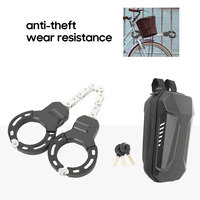 Bike Motorcycle Electric Scooter Lock with Key Chain Lock Anti Theft W/Bag Theft Prevention Security Anti-Shear Rustproof Device