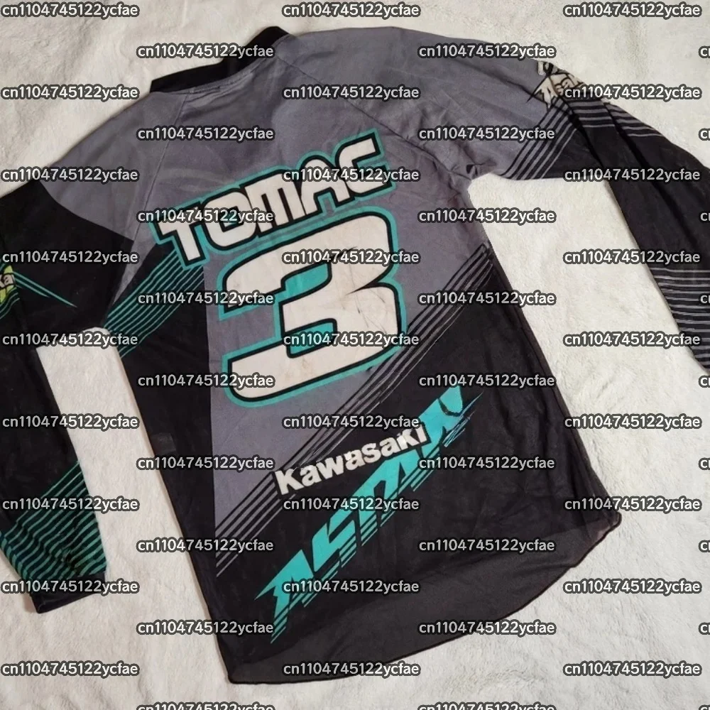 كاواساكي 2025 قميص موتوكروس كبير الحجم للرجال والنساء # 3 توماك طبق الأصل سريع الجفاف وجيد التهوية وأكمام طويلة للخريف #1