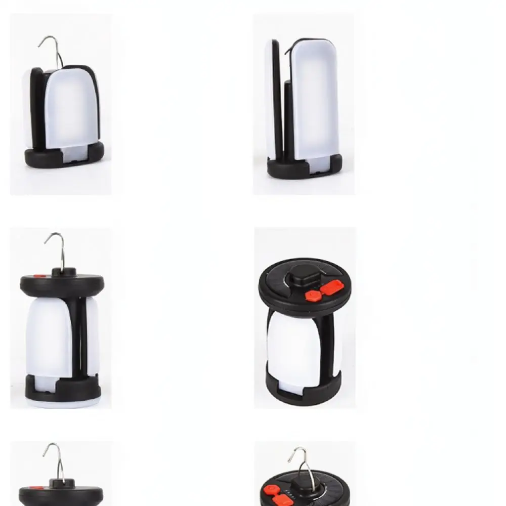 Portable Solar Led Lantern Foldable Camping Light Outdoor Emergency Hanging Lamp For Night Market Garden Yard