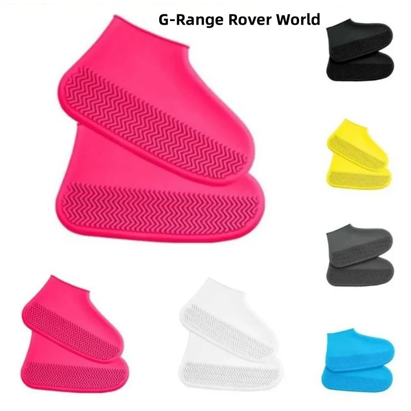 

1 Pair New Waterproof Silicone Shoe Cover Recyclable Boot Cover Protector For Outdoor Rainy Slip-resistant Rain Shoes Covers