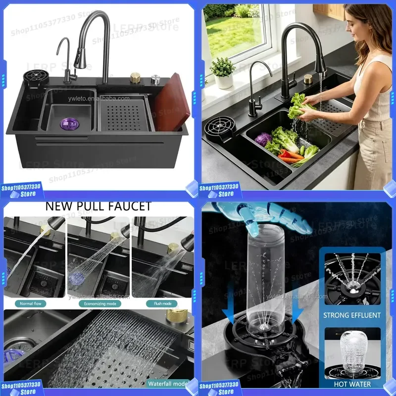 Handmade Stainless Steel Kitchen Sink Bowl Nano Scratch Resistant Above Counter Basin New Hot Sale Modern Design for Home New