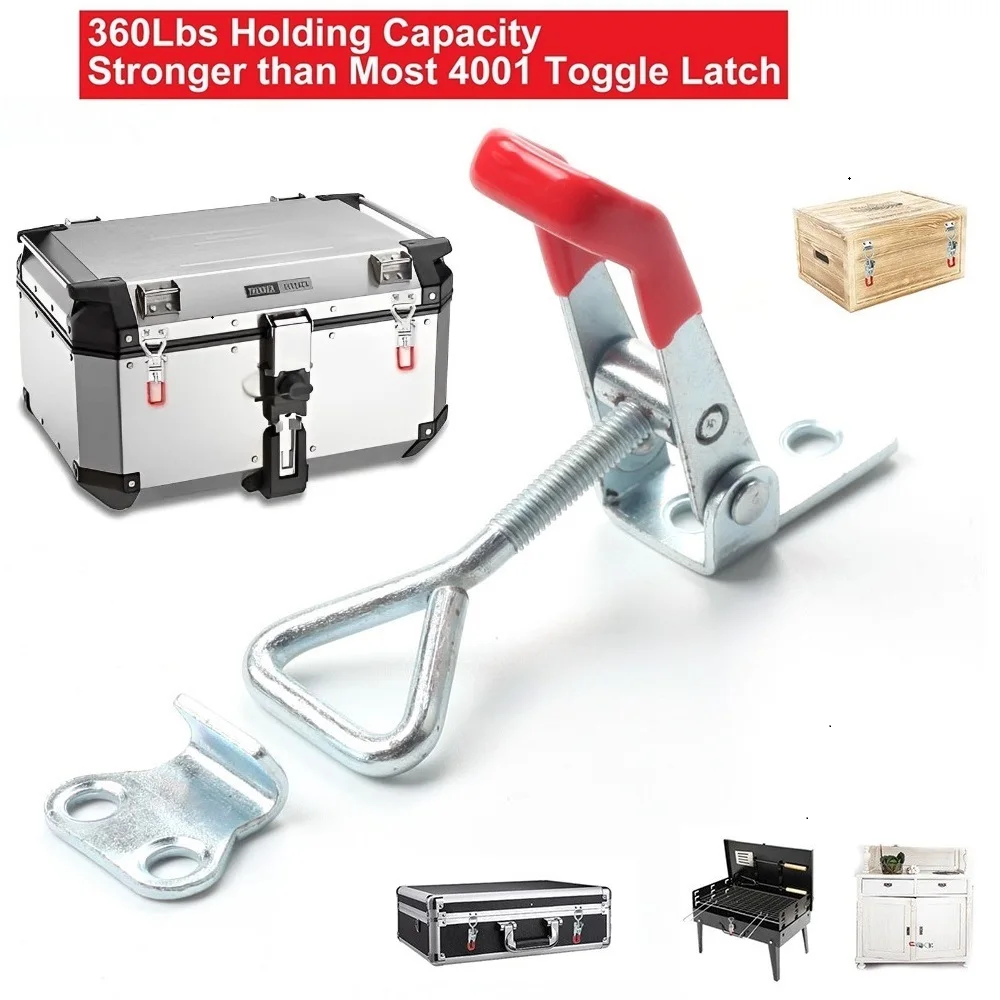 8 pcs Adjustable Toolbox Case Metal Toggle Latch Catch Clasp Quick Release Clamp Anti-Slip Push Pull Toggle Clamp Tools