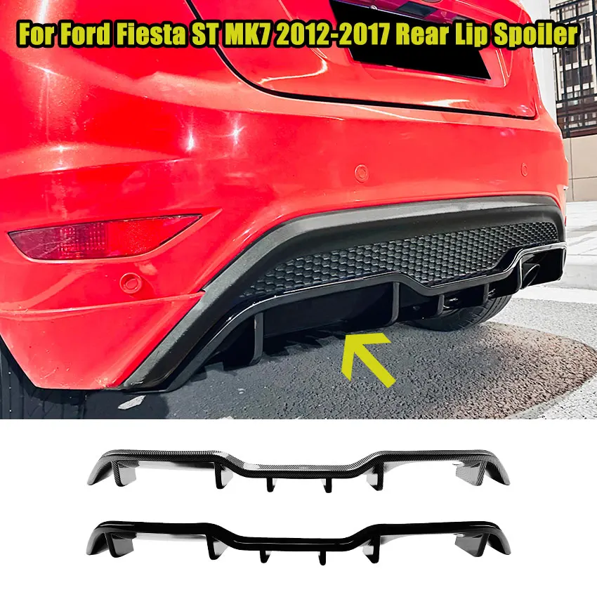 

Car Rear Lip Spoiler Splitter For Ford Fiesta ST MK7 2012-2017 Body Rear Bumper Guard Cover Decoration Exterior Modification