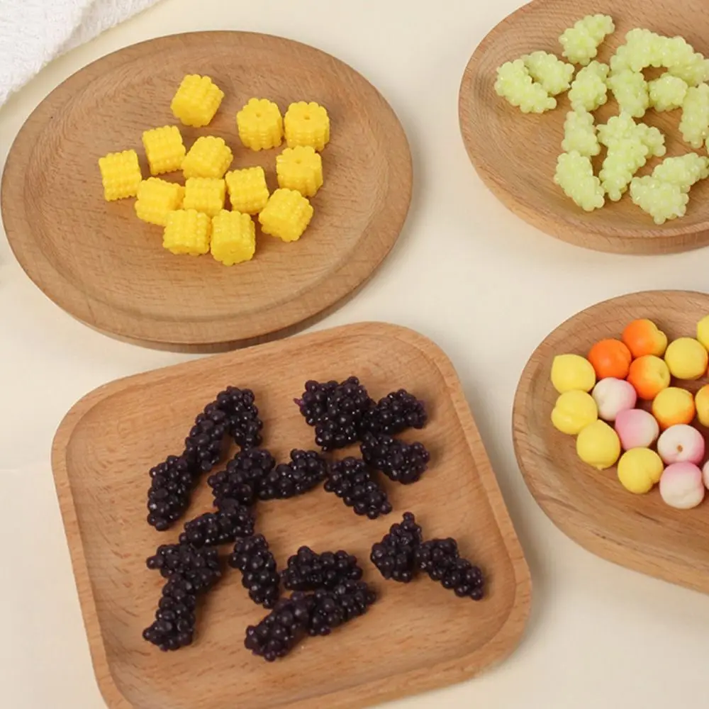 Artificial Grapes Squeeze Sensory Toys Corn Fidget Toy Simulation Fruit Model Pretend Play Mini Squeeze Peach Toy Boy