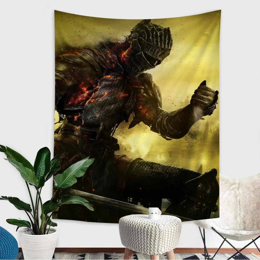 

Dark Souls Printed Large Wall Tapestry Indian Buddha Wall Decoration Witchcraft Bohemian Hippie Decor Blanket