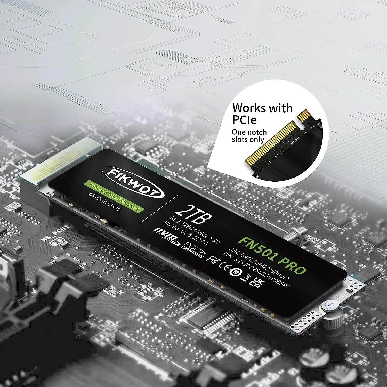 Imagem -05 - Fikwot Fn501 Pro M.2 Nvme Ssd 3500 mb s Pcie 3.0x4 256gb 512gb 1tb 2tb 3d Nand Unidade de Estado Sólido Interna para Laptop pc Desktop