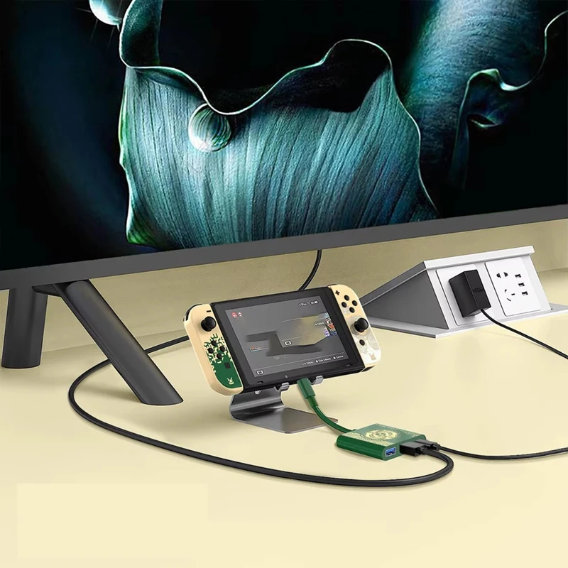 4K HDTV USB 3.0 منفذ و USB C شحن قاعدة السفر 100 واط PD شحن لنينتندو سويتش/نينتندو سويتش OLED نموذج