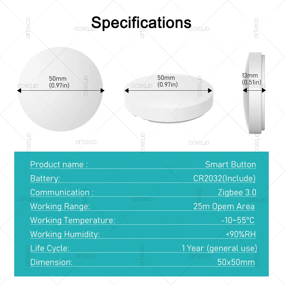 Ewelink Zigbee Smart Push Button Wireless Scene Switch Remote Control Automation Scenario Switch Can Works With Zigbee2mqtt ZHA