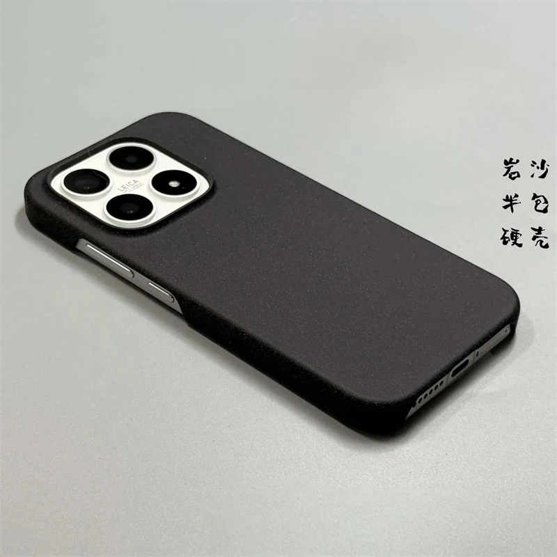 

Case For Xiaomi 17 Mi 15 14 13 13T Pro 5G Matte PC Rock Sand Hard Back Cover Lightweight Bumper