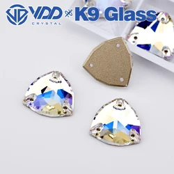 VDD Trilliant S256 Moonlight Top Quality K9 Glass Sew On Rhinestones Crystal Flatback Sewing Stones For Garment Clothes Bags