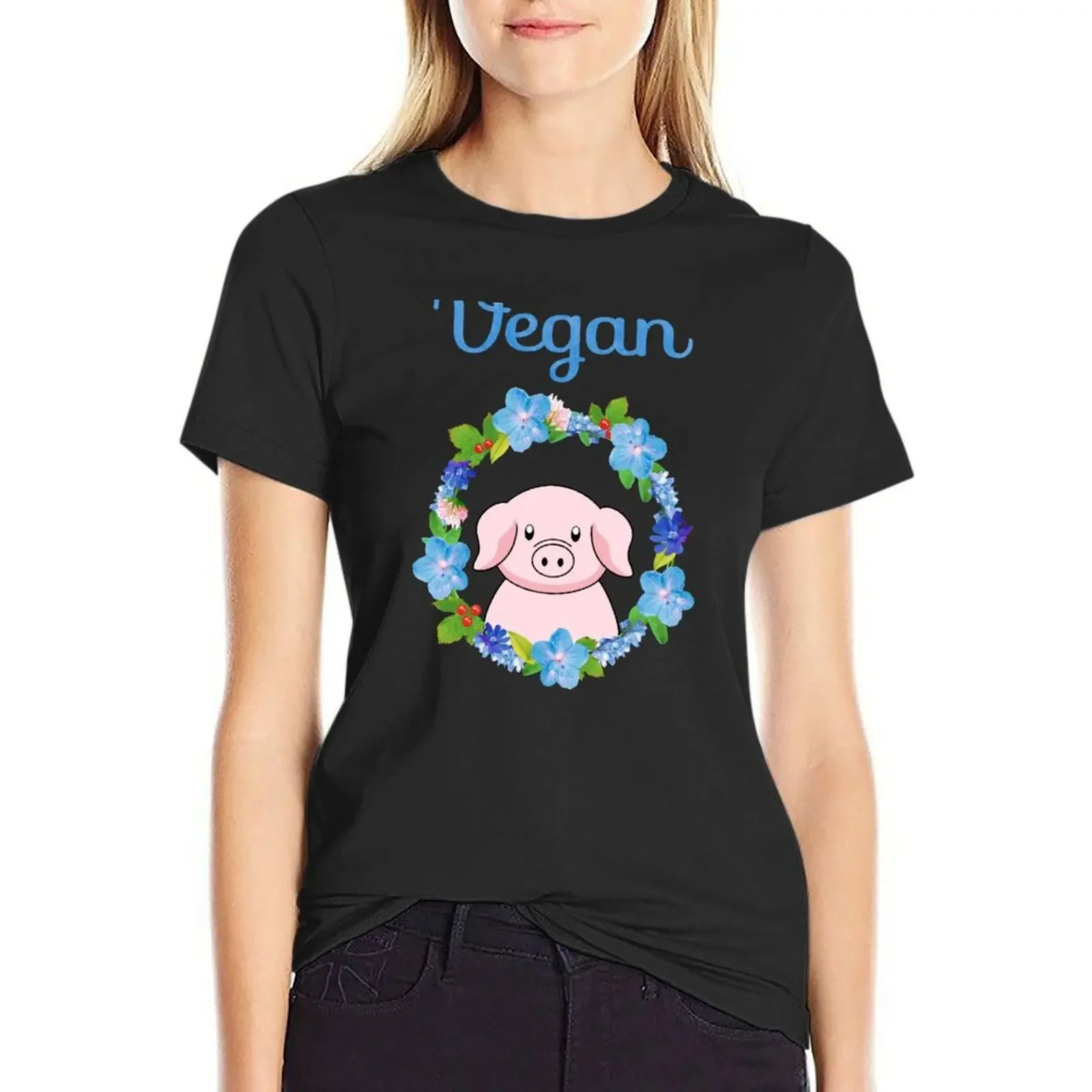 

Veganism T-Shirt female Aesthetic clothing summer clothes tops clothes for Women