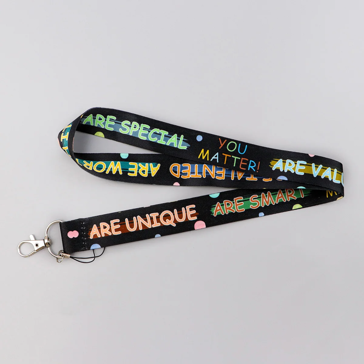 Grappige Bloem Quotes Lanyard Nekkoord Sleutelhanger Card Cover Badge Houder Mobiele Telefoon Hang Touw Sleutelhanger Cosplay Accessoires Geschenken