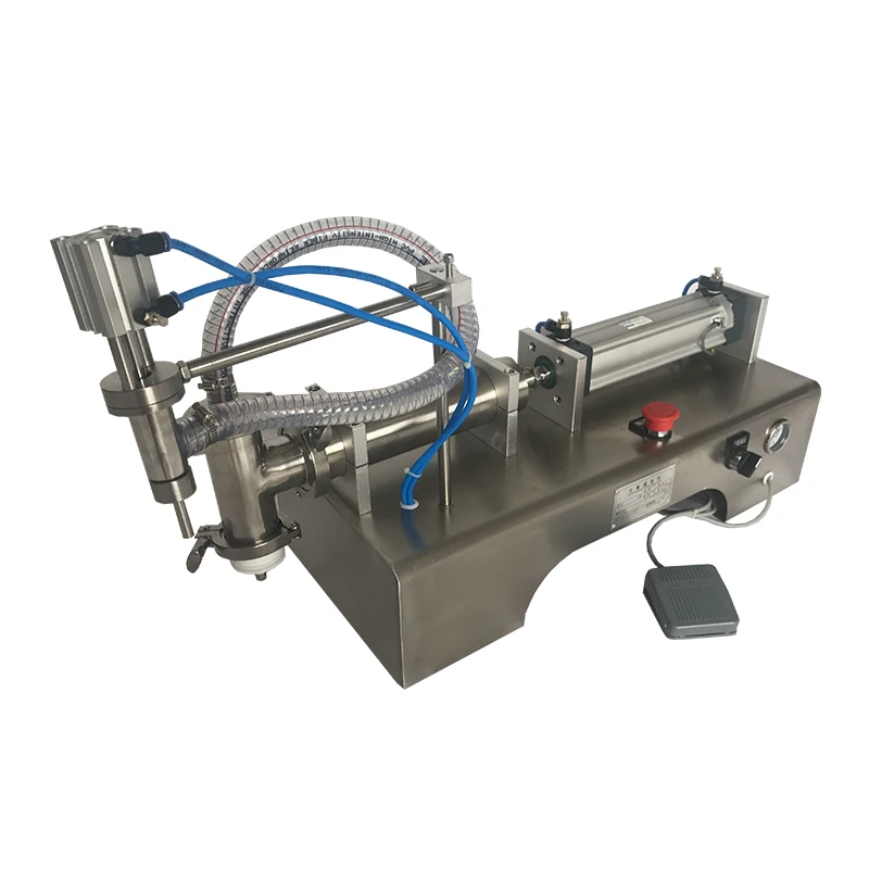 Single Head Horizontal Piston Filling Machine Pneumatic Semi-automatic Quantitative Liquid Filling Equipment