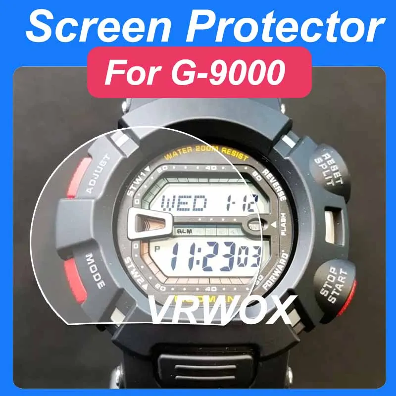3Pcs G-9000-1VDR  Watch Screen Protector HD Clear TPU Nano Film Waterproof 99% HD Clear Full Coverage Size