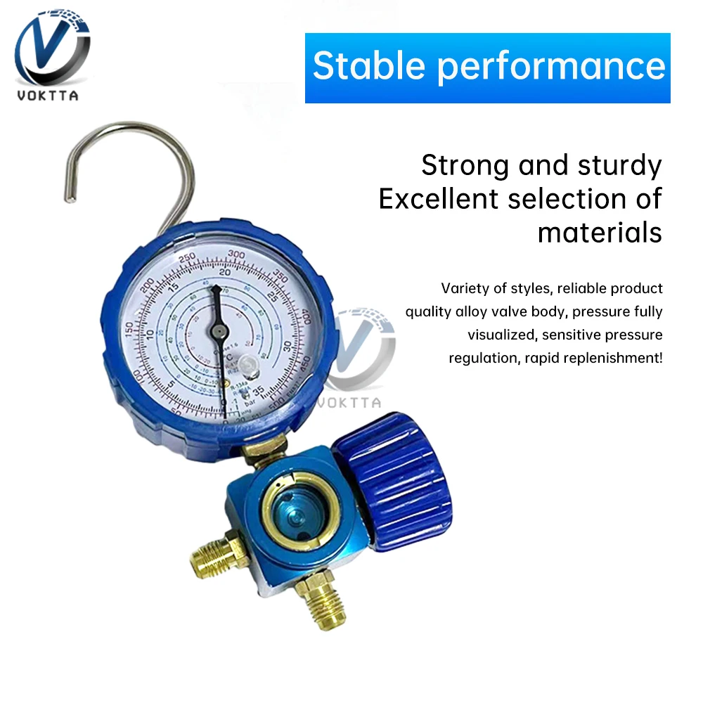 500/800PSI Air Conditioning Pressure Gauge Refrigerant Manometer Manometer Diagnostic Manifold Gauge For R410A R22 R134a R404A