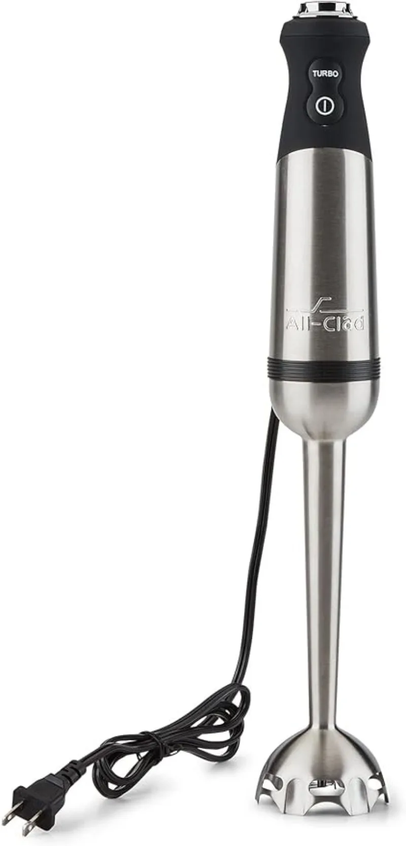 

Stainless Steel Immersion Blender 2 Piece Turbo Function 600 Watts Detachable, Variable Speed Control, Hand Blander, 9-1/4-inch