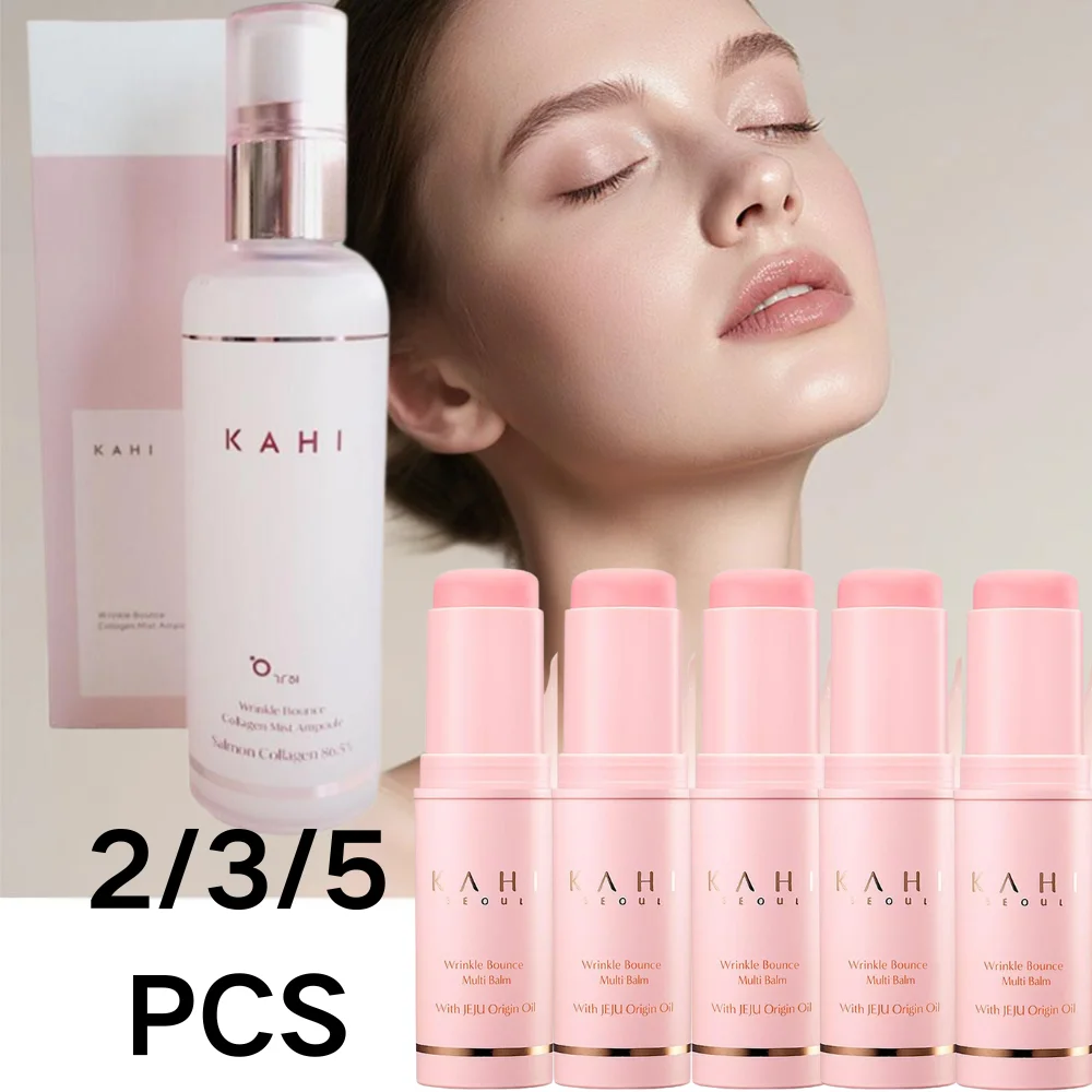KAHI Anti Wrinkle Collagen Face Spray Collagen Pink Stick Wrinkle Bounce Balm Multi Cream Reduces Fine Lines Mist Skin Care