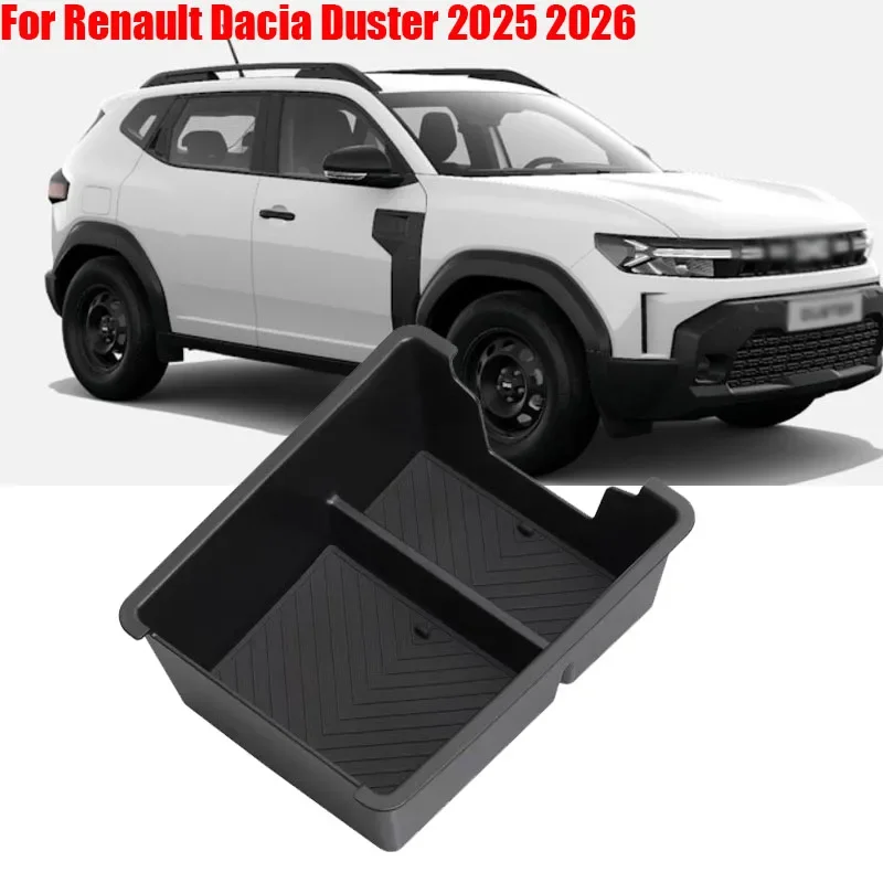 Dla Dacia Duster 2025 2026 Schowek na podłokietnik samochodowy Akcesoria wewnętrzne Taca na konsolę środkową Organizacja ABS