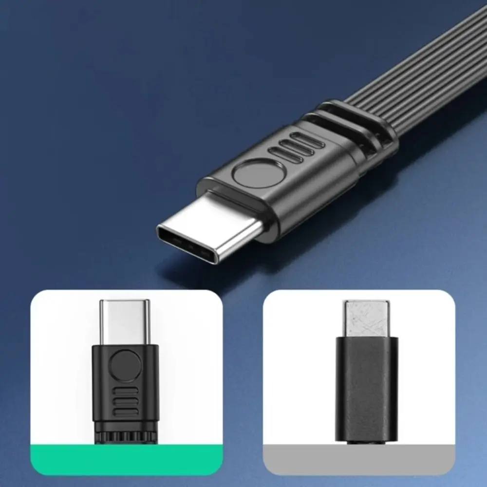 Type C to Type C USB C Extension Cable 90 Degree 45W Fast Charging Type C Extended Data Line L-shape Head Soft Line