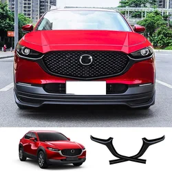 For Mazda CX30 CX-30 2020 2021 2022 Black Front Bumper Grid mesh Grill Grille Hoods Part Car front Body Cover Racing Engine Trim