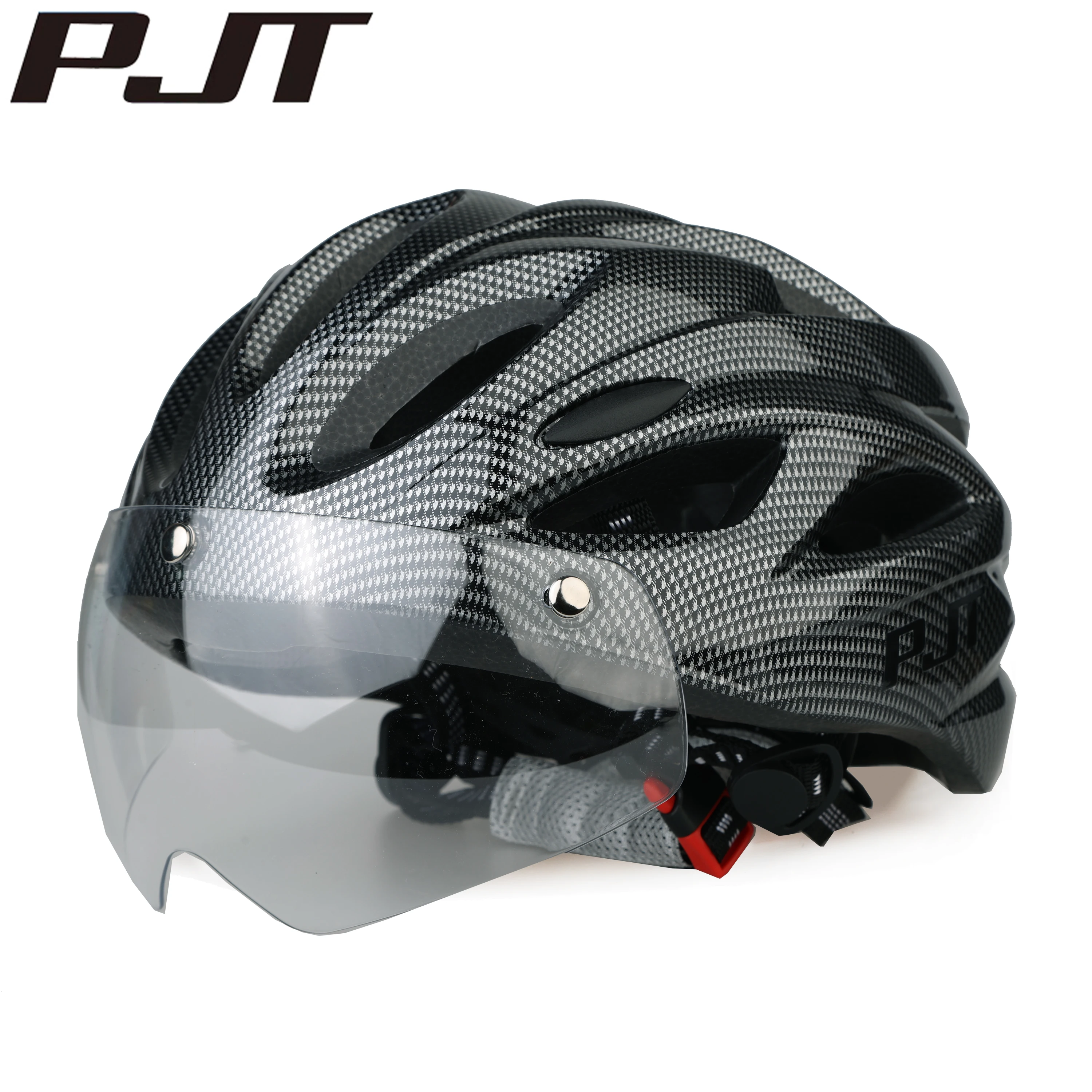 PJT Lightweight Breathable Bicycle Helmet With Magnetic Attraction Goggles Lens Bike Helmet Free Switching Adult Cycling Helmet image 3