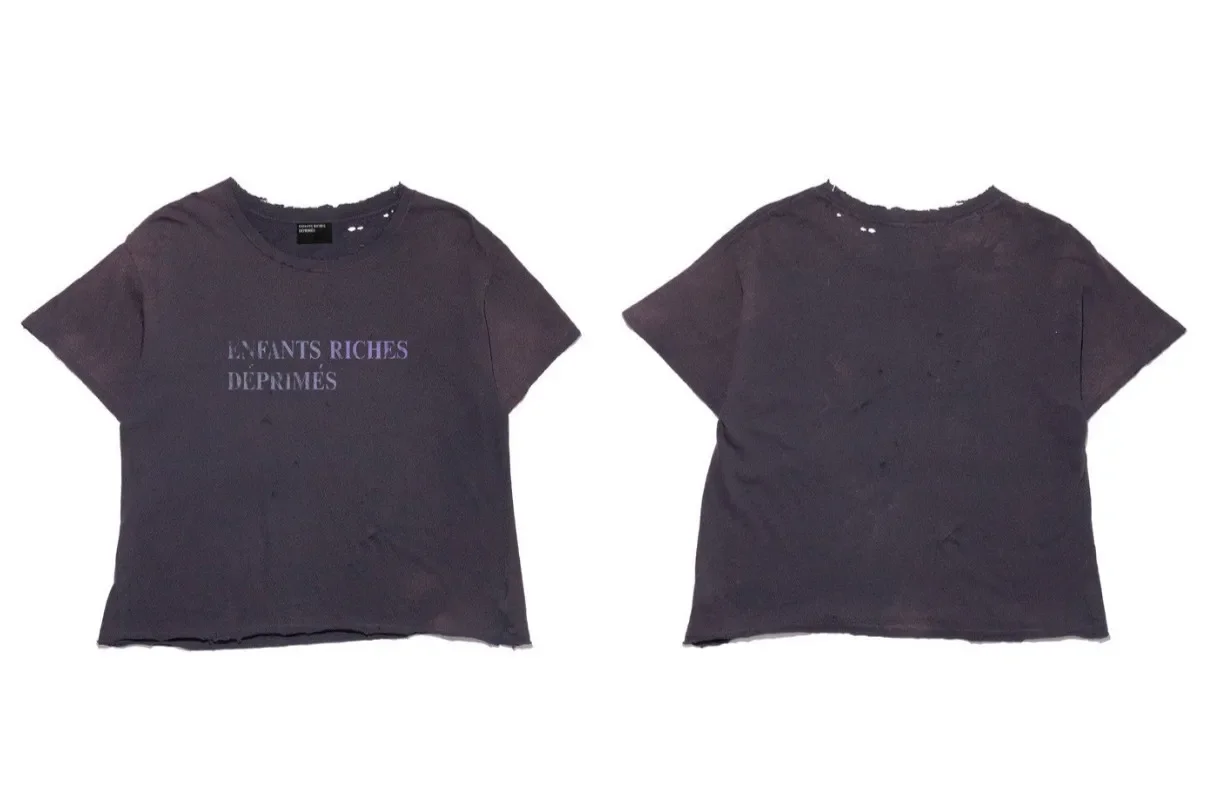 ER/D 24FW Slogan Destroy Crew Neck Short Wide Boxyfit T-Shirt