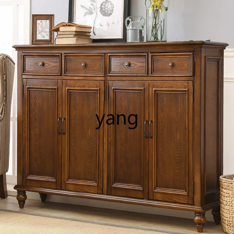 

XYY shoe cabinet solid wood drawer hallway cabinet living room balcony multi-functional locker