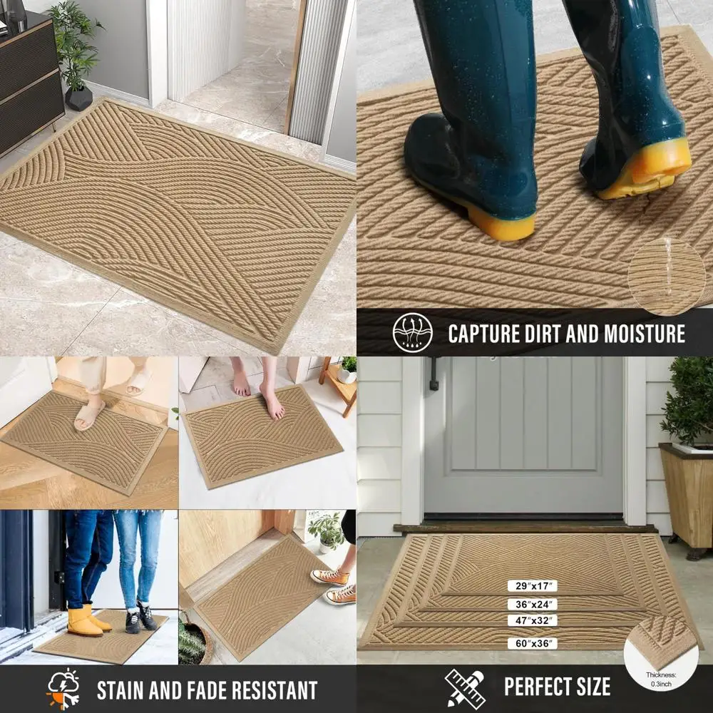

Durable Entrance Door Mat, Efficiently Absorbs Dirt and Muddy Tracks, Suitable for Outdoor and Indoor Use, Stain and Fade Resist