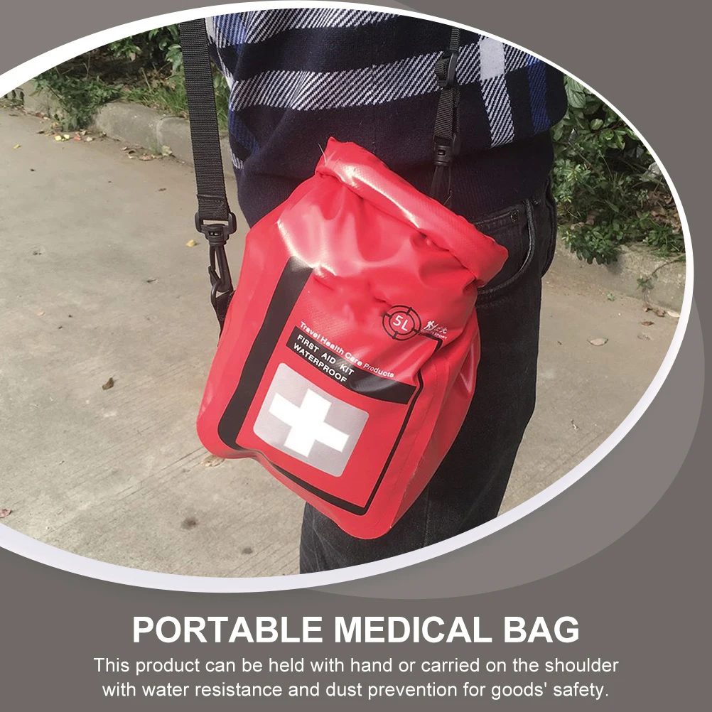 

5L Waterproof Bag For Emergency Kits Portable Medical Dry Bag Water Resistance First Aid Outdoor Camping Hiking Gear