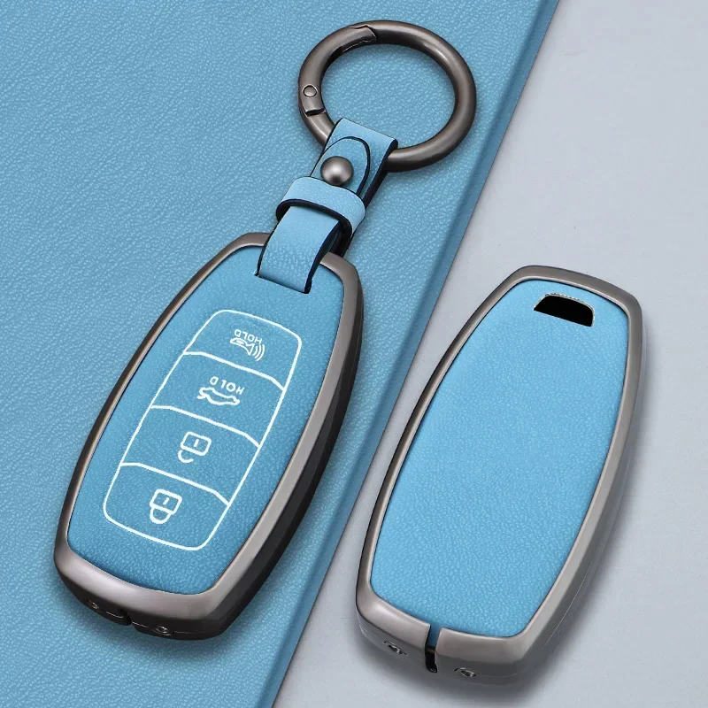 3/4/5 Button Car Key Fob Case Cover For Hyundai I30 Ix35 KONA Encino Solaris Azera Grandeur Ig Accent Santa Fe Palisade Keychain