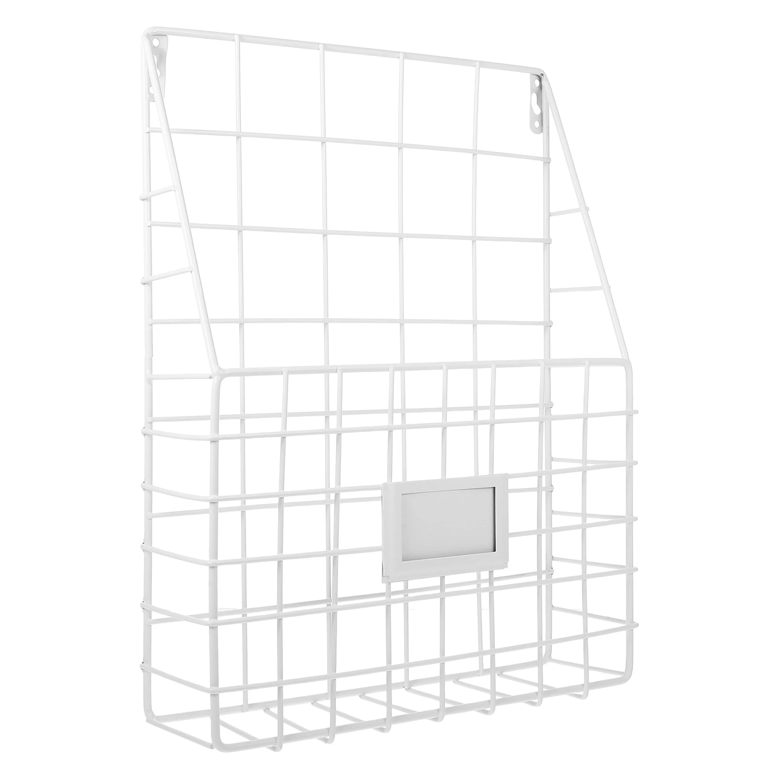 Iron Magazine Rack Wear Resistant Book Organizer Hanging Wall File Holder Storage Desk Space Simple Structure Office