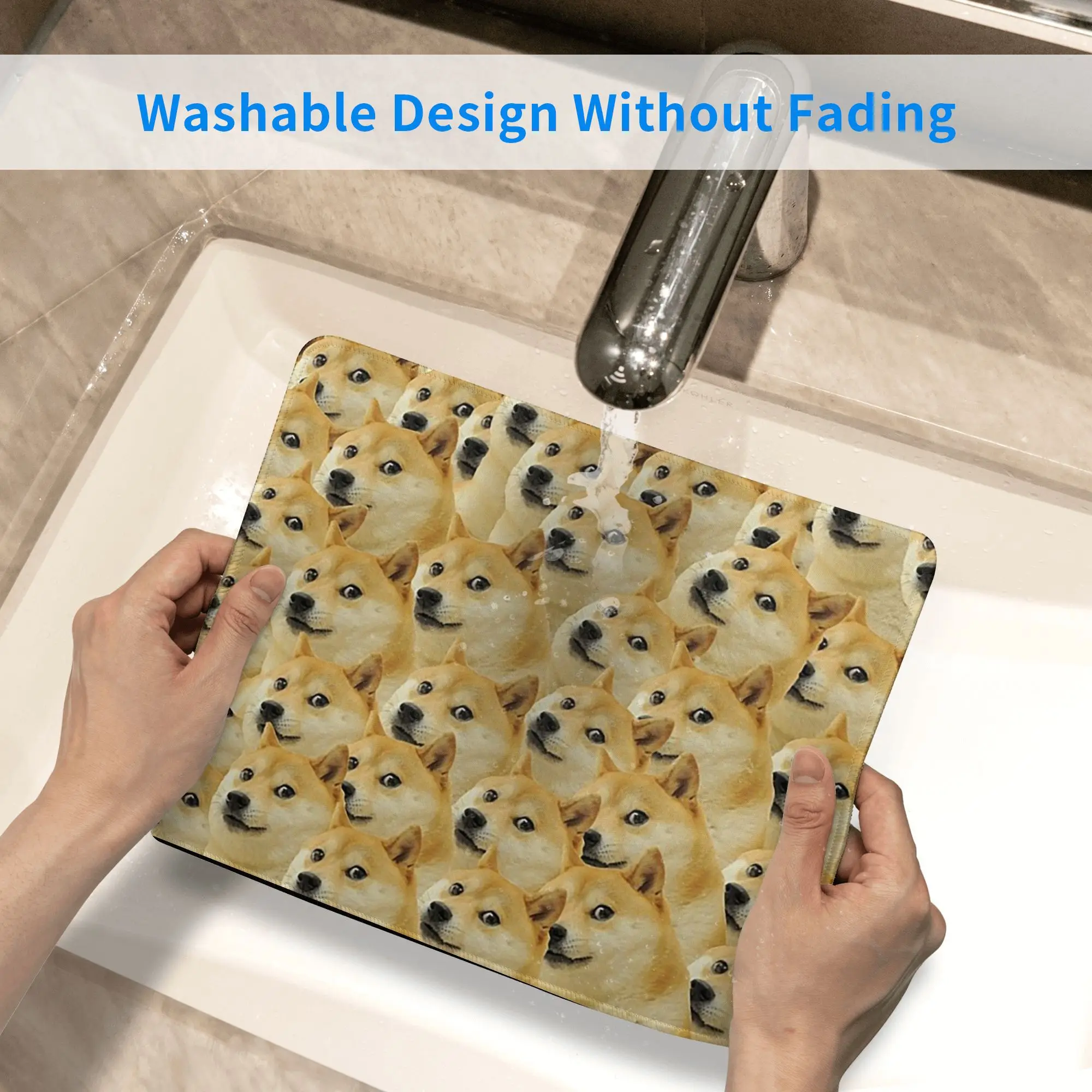 Doge Wow узор Шиба-ину собака мем монтаж коврик для мыши компьютерная клавиатура коврик для мыши геймер ПК коврик для ноутбука