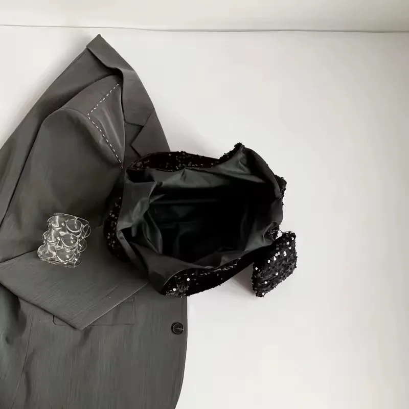 Tragetasche für Damen, Pailletten-Umhängetasche, trendige Hobo-Tasche, luxuriöse Designer-Handtasche, lässige Unterarmtasche für Arbeit, Reisen, Einkaufen – Detail 22